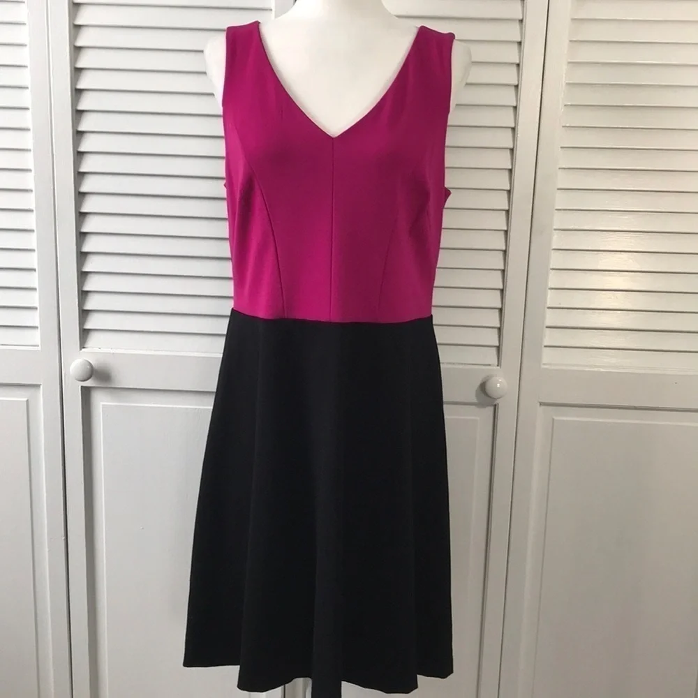 3/$25 INC Sleeveless Color Block Rayon Blend Dress Size Large